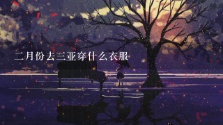 2月份去3亚穿什么衣服