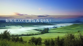 如何用3000元游玩西安6天？