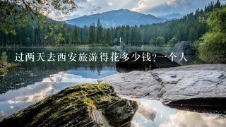 过两天去西安旅游得花多少钱?1个人