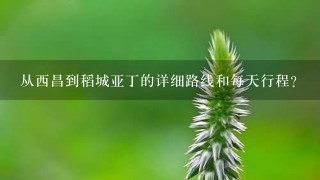 从西昌到稻城亚丁的详细路线和每天行程？