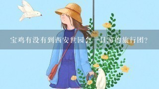 宝鸡有没有到西安世园会1日游的旅行团？