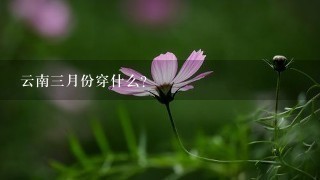 云南3月份穿什么?