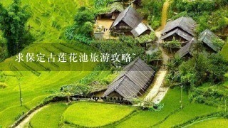 求保定古莲花池旅游攻略~