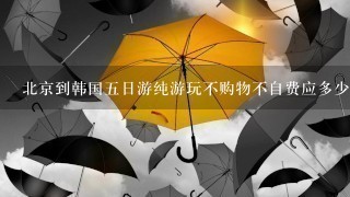 北京到韩国5日游纯游玩不购物不自费应多少费用