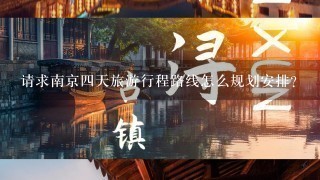 请求南京4天旅游行程路线怎么规划安排？