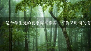 适合学生党的夏季穿搭推荐，平价又时尚的有什么推荐