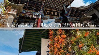 想去西安旅游，到地方了再报旅游团可以吗，求策略