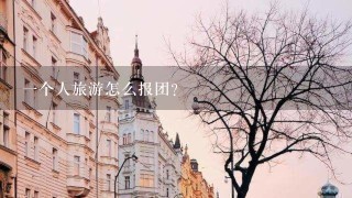 1个人旅游怎么报团？