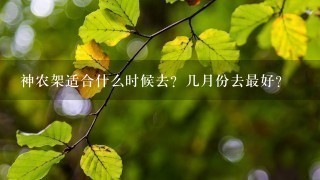 神农架适合什么时候去？几月份去最好？