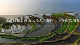 元月初想去海南玩几天，想问1下海南的朋友或者去旅游过的朋友，哪些景点是必玩的呀？攻略？那时是旺季吗