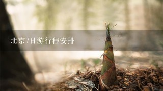 北京7日游行程安排