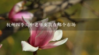 杭州4季青中老年女装在哪个市场