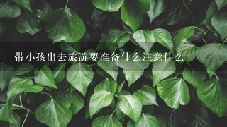 带小孩出去旅游要准备什么注意什么