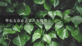 华东5市必去景点有哪些