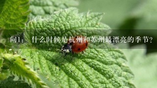 问1： 什么时候是杭州和苏州最漂亮的季节？