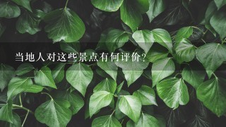 当地人对这些景点有何评价？