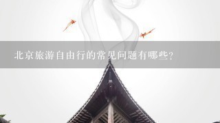 北京旅游自由行的常见问题有哪些?