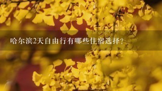 哈尔滨2天自由行有哪些住宿选择?